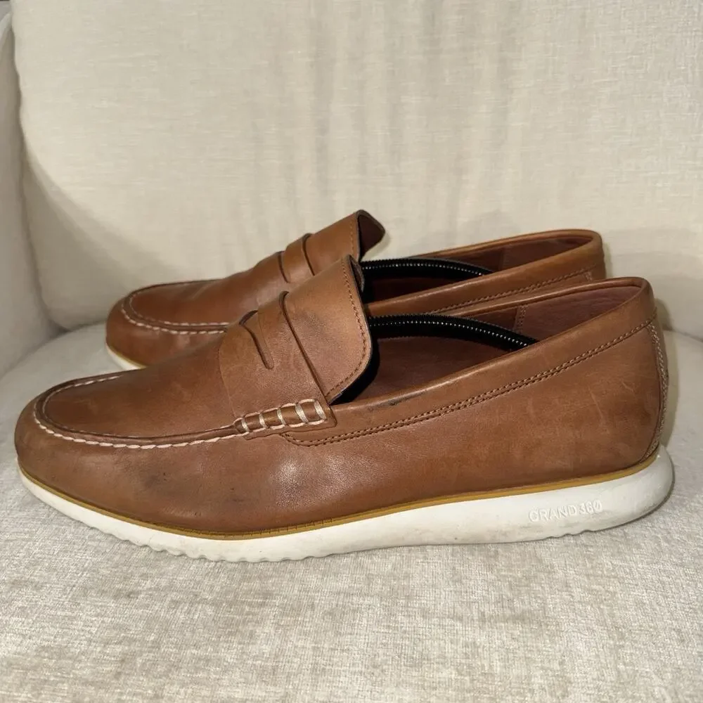 Cole Haan Men's Zerogrand Penny Loafer Size 13 British Tan C33012 Lightweight